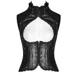 PUNK RAVE Gilet Underbust Steampunk 'Nereid' Noir -ALCHEMY GOTHIC shop gilet underbust steampunk nereid noir 8