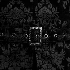 PUNK RAVE Gilet Victorien 'Damask Gothic' En Brocart Noir -ALCHEMY GOTHIC shop gilet victorien damask gothic en brocart noir 13