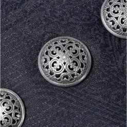 PUNK RAVE Gilet Victorien 'Hyacinthum Tenebris' En Jacquard Bleu -ALCHEMY GOTHIC shop gilet victorien hyacinthum tenebris en jacquard bleu 10