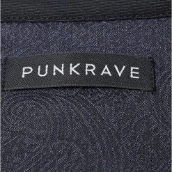 PUNK RAVE Gilet Victorien 'Hyacinthum Tenebris' En Jacquard Bleu -ALCHEMY GOTHIC shop gilet victorien hyacinthum tenebris en jacquard bleu 12