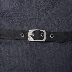 PUNK RAVE Gilet Victorien 'Hyacinthum Tenebris' En Jacquard Bleu -ALCHEMY GOTHIC shop gilet victorien hyacinthum tenebris en jacquard bleu 9