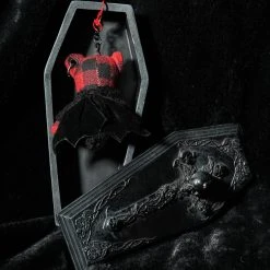 PUNK RAVE Gothic Red Bat Bear -ALCHEMY GOTHIC shop gothic red bat bear 3