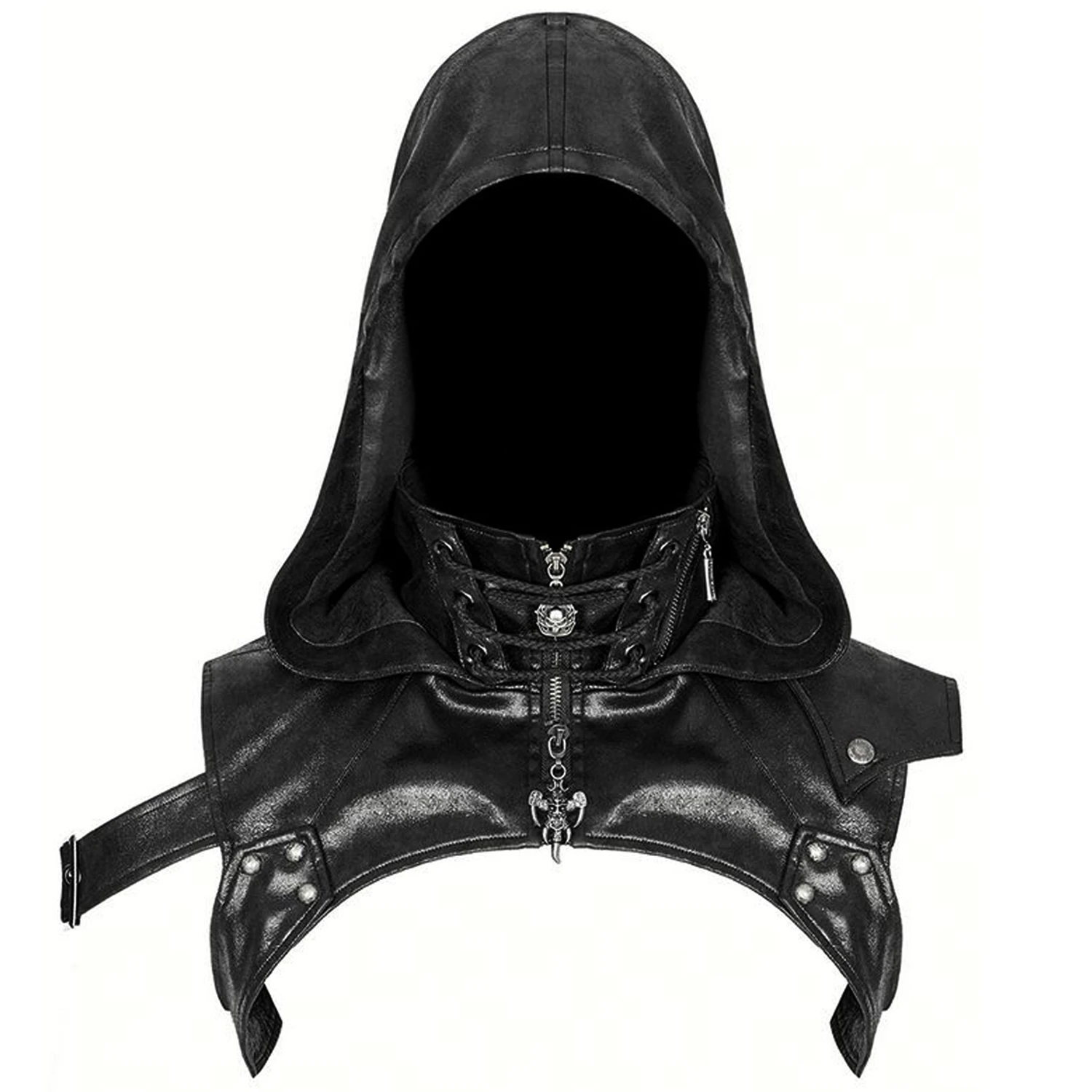 PUNK RAVE Harnais-Capuche 'Assassin's Creed' Noir 15 PUNK RAVE Harnais-Capuche 'Assassin's Creed' Noir – Image 13