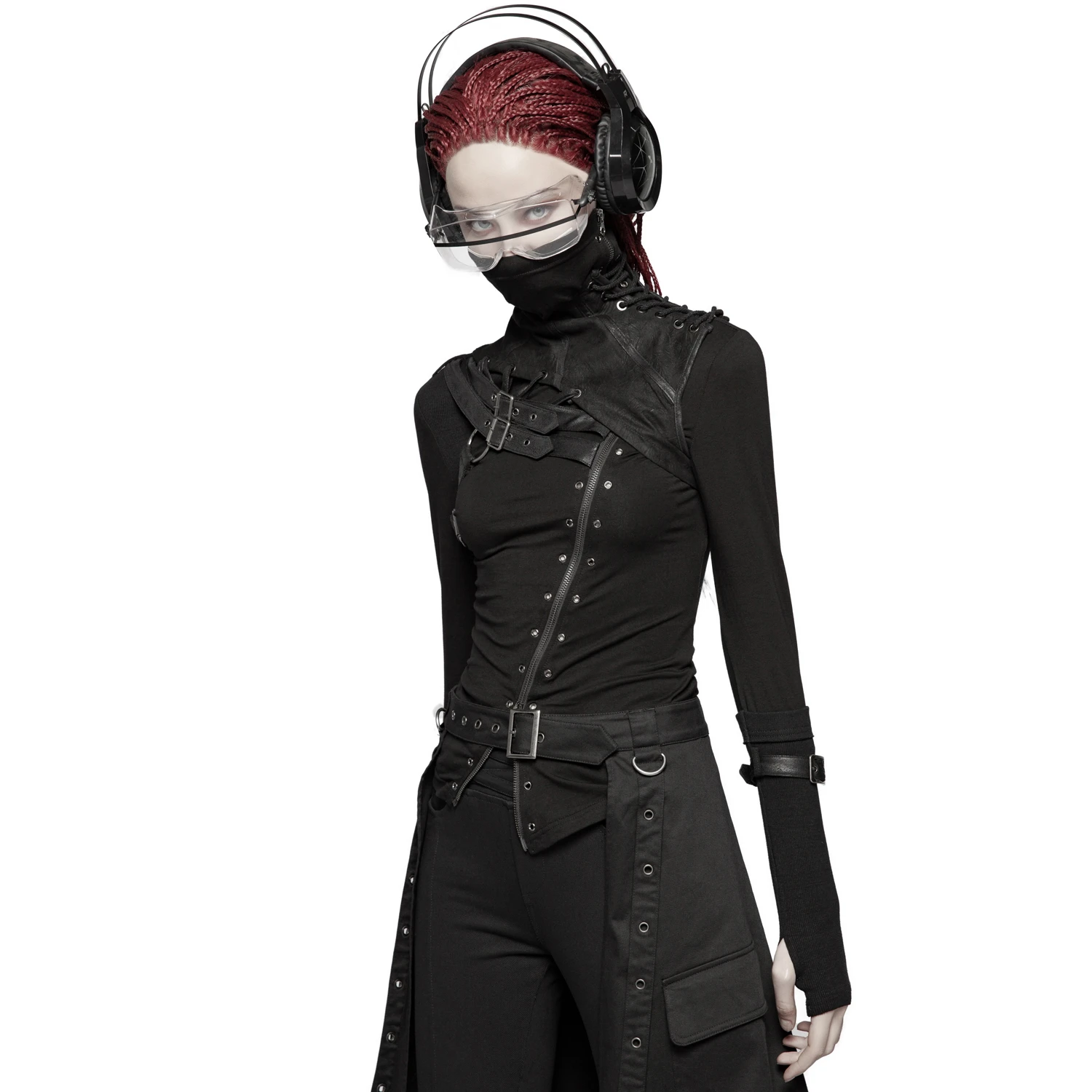 PUNK RAVE Harnais D'Epaule Gothique 'Hegoa' Noir 4 PUNK RAVE Harnais D'Epaule Gothique 'Hegoa' Noir – Image 2