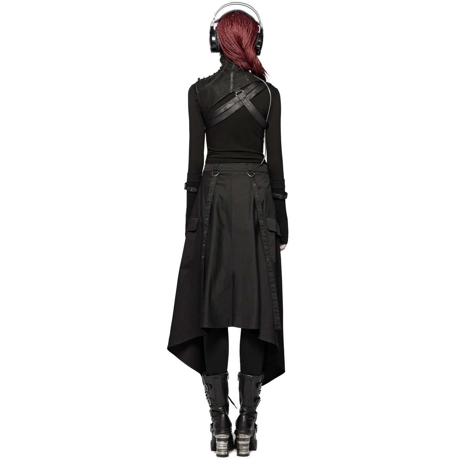 PUNK RAVE Harnais D'Epaule Gothique 'Hegoa' Noir 6 PUNK RAVE Harnais D'Epaule Gothique 'Hegoa' Noir – Image 4