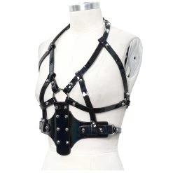 DEVIL FASHION Harnais 'Punk Fantaisie' En Simili Cuir Noir -ALCHEMY GOTHIC shop harnais punk fantaisie en simili cuir noir 7