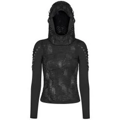 PUNK RAVE Haut à Capuche 'Destruction Unit' Noir -ALCHEMY GOTHIC shop haut a capuche destruction unit noir 10
