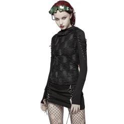 PUNK RAVE Haut à Capuche 'Destruction Unit' Noir -ALCHEMY GOTHIC shop haut a capuche destruction unit noir 4