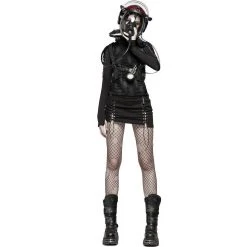 PUNK RAVE Haut à Capuche 'Destruction Unit' Noir -ALCHEMY GOTHIC shop haut a capuche destruction unit noir 9