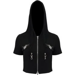 DEVIL FASHION Haut à Capuche 'Pentagram' Noir