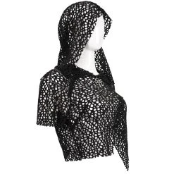 DEVIL FASHION Haut à Capuche 'Sherzal' Noir -ALCHEMY GOTHIC shop haut a capuche sherzal noir 12