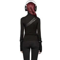 PUNK RAVE Haut à Col Roulé 'Hegoa' Noir -ALCHEMY GOTHIC shop haut a col roule hegoa noir 2