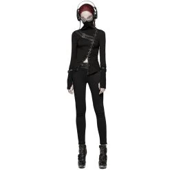 PUNK RAVE Haut à Col Roulé 'Hegoa' Noir -ALCHEMY GOTHIC shop haut a col roule hegoa noir 4
