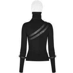 PUNK RAVE Haut à Col Roulé 'Hegoa' Noir -ALCHEMY GOTHIC shop haut a col roule hegoa noir 9