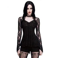 DEVIL FASHION Haut à Manches Longues 'Furia' Noir 18 DEVIL FASHION Haut à Manches Longues 'Furia' Noir -ALCHEMY GOTHIC shop haut a manches longues furia noir 6