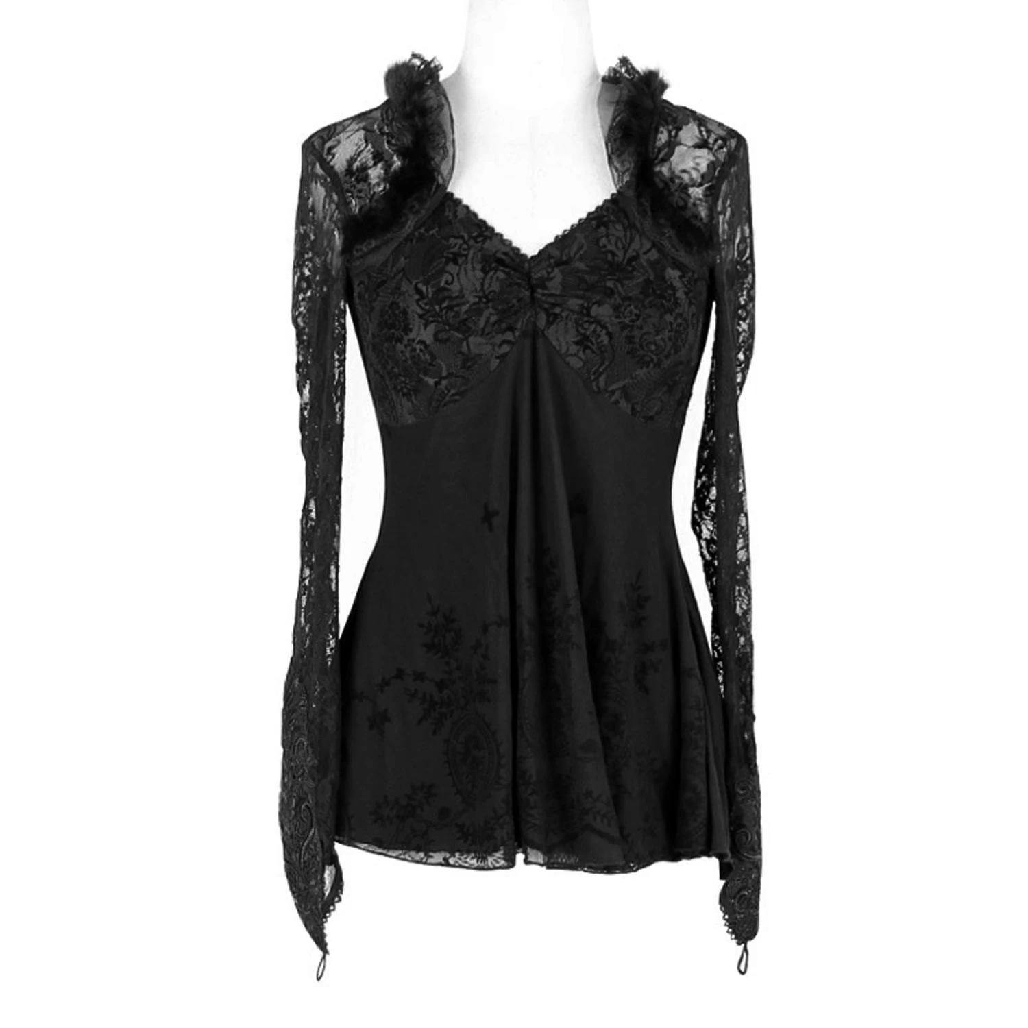 DEVIL FASHION Haut à Manches Longues 'Furia' Noir 10 DEVIL FASHION Haut à Manches Longues 'Furia' Noir – Image 8