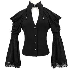 DEVIL FASHION Haut à Manches Longues 'Furiosa' Noir -ALCHEMY GOTHIC shop haut a manches longues furiosa noir 12