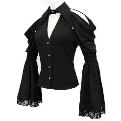 DEVIL FASHION Haut à Manches Longues 'Furiosa' Noir -ALCHEMY GOTHIC shop haut a manches longues furiosa noir 14