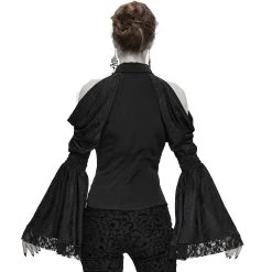 DEVIL FASHION Haut à Manches Longues 'Furiosa' Noir -ALCHEMY GOTHIC shop haut a manches longues furiosa noir 2