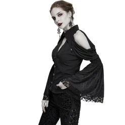 DEVIL FASHION Haut à Manches Longues 'Furiosa' Noir -ALCHEMY GOTHIC shop haut a manches longues furiosa noir 3