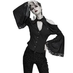 DEVIL FASHION Haut à Manches Longues 'Furiosa' Noir -ALCHEMY GOTHIC shop haut a manches longues furiosa noir 4