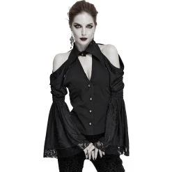 DEVIL FASHION Haut à Manches Longues 'Furiosa' Noir -ALCHEMY GOTHIC shop haut a manches longues furiosa noir 5