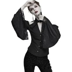 DEVIL FASHION Haut à Manches Longues 'Furiosa' Noir -ALCHEMY GOTHIC shop haut a manches longues furiosa noir 6