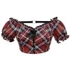 DEVIL FASHION Haut De Bikini 'Scotish' En Tartan Rouge
