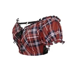 DEVIL FASHION Haut De Bikini 'Scotish' En Tartan Rouge -ALCHEMY GOTHIC shop haut de bikini scotish en tartan rouge 14