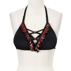 DEVIL FASHION Haut De Bikini 'Scotish' Noir -ALCHEMY GOTHIC shop haut de bikini scotish noir 11