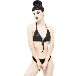 DEVIL FASHION Haut De Bikini 'Willow' Noir -ALCHEMY GOTHIC shop haut de bikini willow noir 5