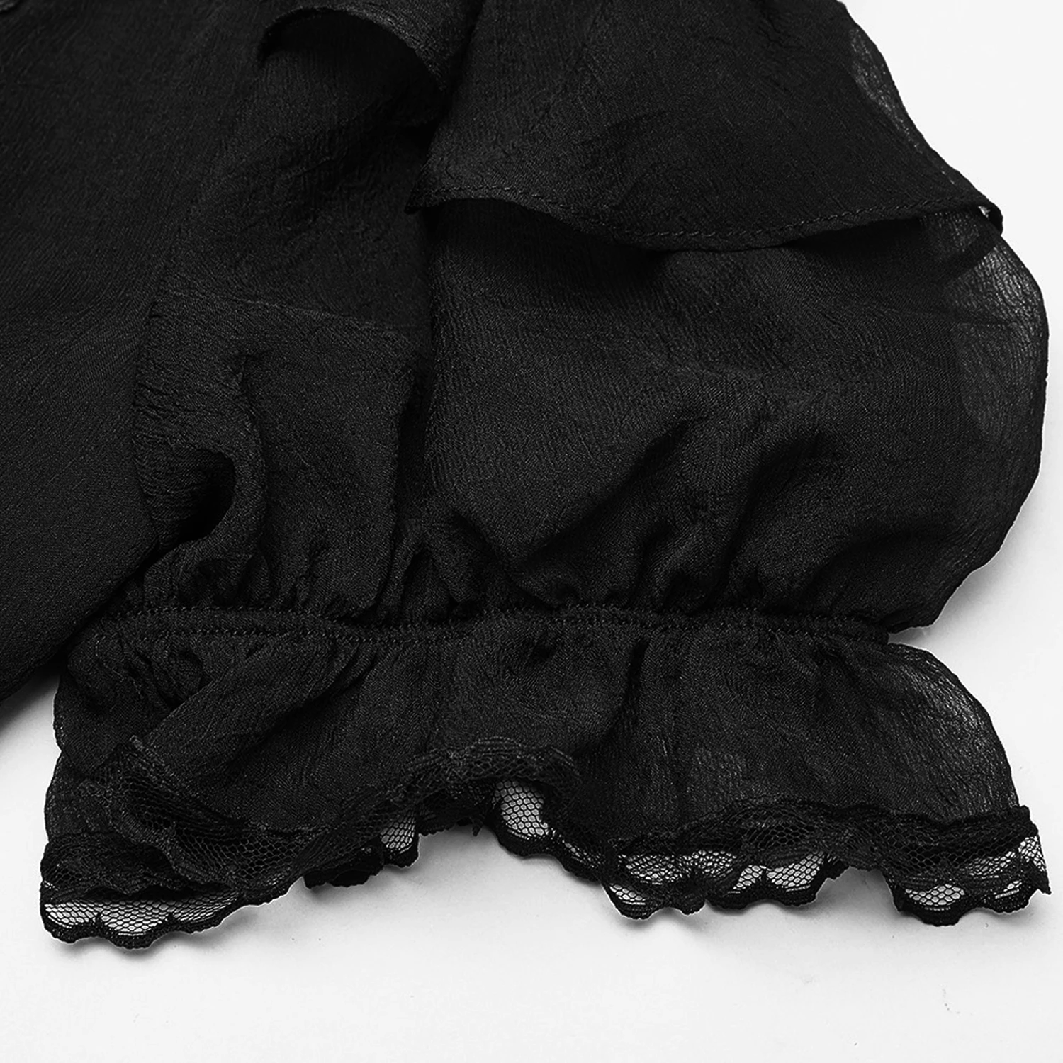 Pyon Pyon Haut Gothic Lolita 'Fleur De Lys' Noir à Manches... 12 Pyon Pyon Haut Gothic Lolita 'Fleur De Lys' Noir à Manches... – Image 10