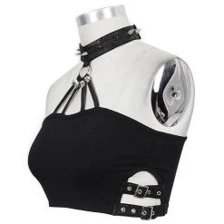 DEVIL FASHION Haut Sans Manches 'Iona' Noir -ALCHEMY GOTHIC shop haut sans manches iona noir 9