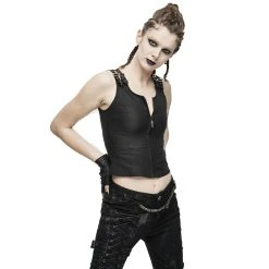 DEVIL FASHION Haut Sans Manches 'Satori' Noir -ALCHEMY GOTHIC shop haut sans manches satori noir 4