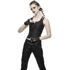 DEVIL FASHION Haut Sans Manches 'Satori' Noir -ALCHEMY GOTHIC shop haut sans manches satori noir 5
