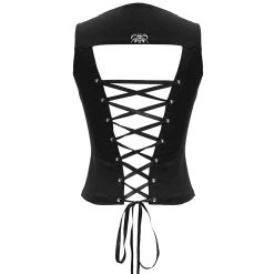 DEVIL FASHION Haut Sans Manches 'Satori' Noir -ALCHEMY GOTHIC shop haut sans manches satori noir 8