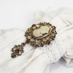 DEVIL FASHION Jabot 'Ishmael' Blanc -ALCHEMY GOTHIC shop jabot ishmael blanc 7