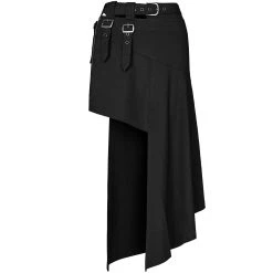 PUNK RAVE Jupe Asymétrique 'Astarte' Noire -ALCHEMY GOTHIC shop jupe asymetrique astarte noire 6