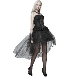 Pyon Pyon Jupe Asymétrique 'Lyriel' Noire 23 Pyon Pyon Jupe Asymétrique 'Lyriel' Noire -ALCHEMY GOTHIC shop jupe asymetrique lyriel noire 4