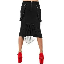 QUEEN OF DARKNESS Jupe 'Dark Passion' Noire -ALCHEMY GOTHIC shop jupe dark passion noire 2