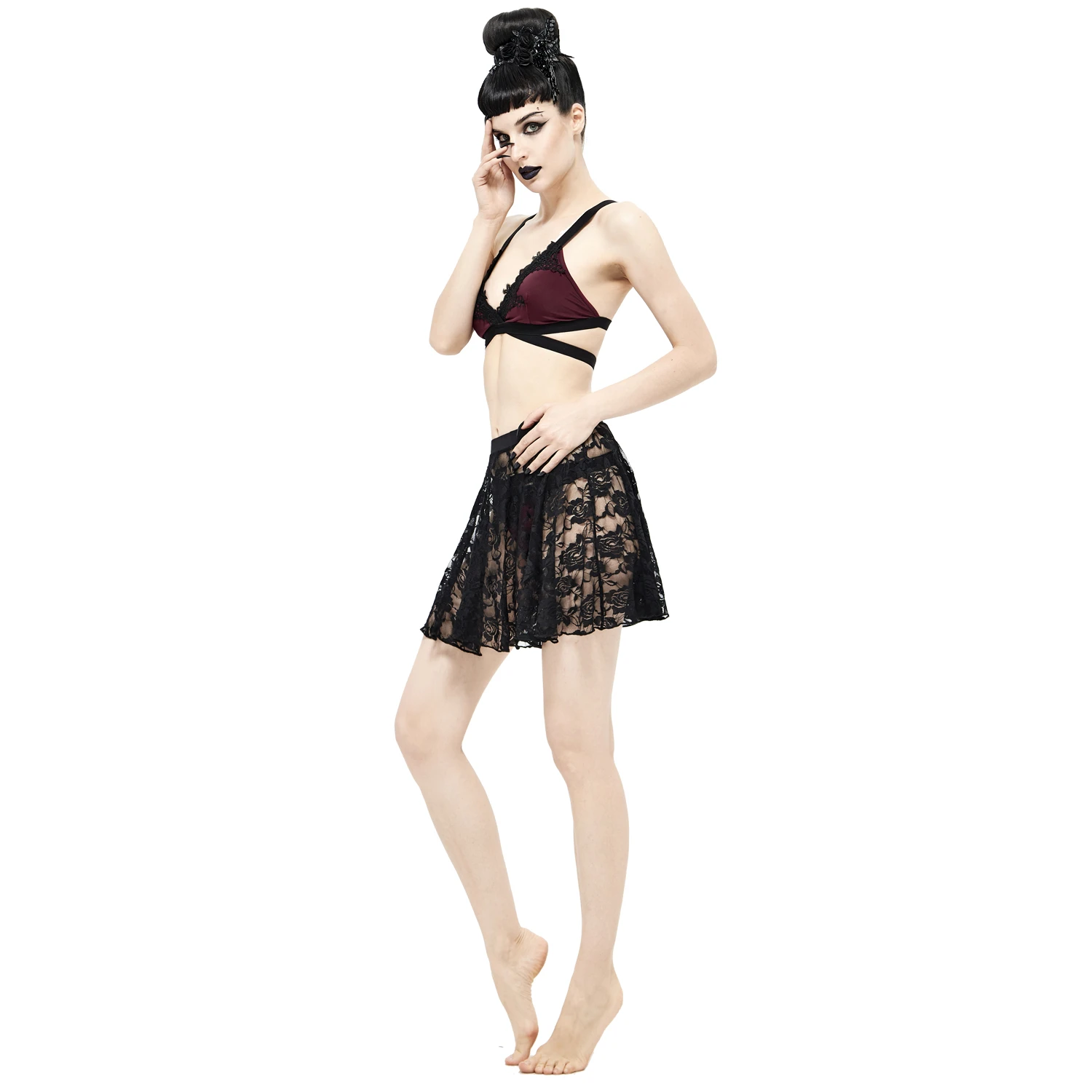 DEVIL FASHION Jupe De Plage 'Narcissa' En Dentelle Noire 5 DEVIL FASHION Jupe De Plage 'Narcissa' En Dentelle Noire – Image 3