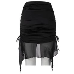 DEVIL FASHION Jupe De Plage 'Willow' Noire 30 DEVIL FASHION Jupe De Plage 'Willow' Noire -ALCHEMY GOTHIC shop jupe de plage willow noire 11