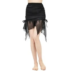 DEVIL FASHION Jupe De Plage 'Willow' Noire 25 DEVIL FASHION Jupe De Plage 'Willow' Noire -ALCHEMY GOTHIC shop jupe de plage willow noire 6