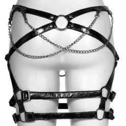 PUNK RAVE Jupe-Harnais 'Serpentine' Noire -ALCHEMY GOTHIC shop jupe harnais serpentine noire 10