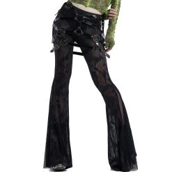 PUNK RAVE Jupe-Harnais 'Serpentine' Noire -ALCHEMY GOTHIC shop jupe harnais serpentine noire 6