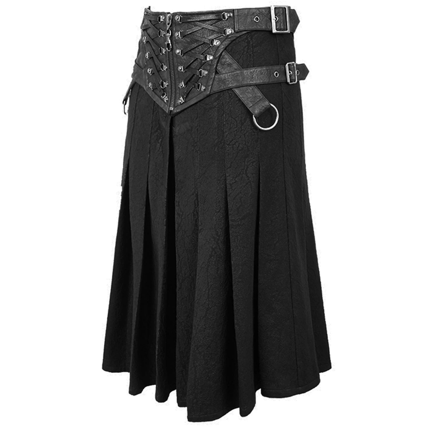 DEVIL FASHION Jupe Kilt 'Altaïr' Noire 13 DEVIL FASHION Jupe Kilt 'Altaïr' Noire – Image 11