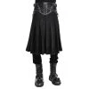 DEVIL FASHION Jupe Kilt 'Altaïr' Noire -ALCHEMY GOTHIC shop jupe kilt altair noire