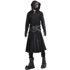 DEVIL FASHION Jupe Kilt 'Altaïr' Noire 21 DEVIL FASHION Jupe Kilt 'Altaïr' Noire -ALCHEMY GOTHIC shop jupe kilt altair noire 2