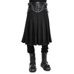DEVIL FASHION Jupe Kilt 'Altaïr' Noire
