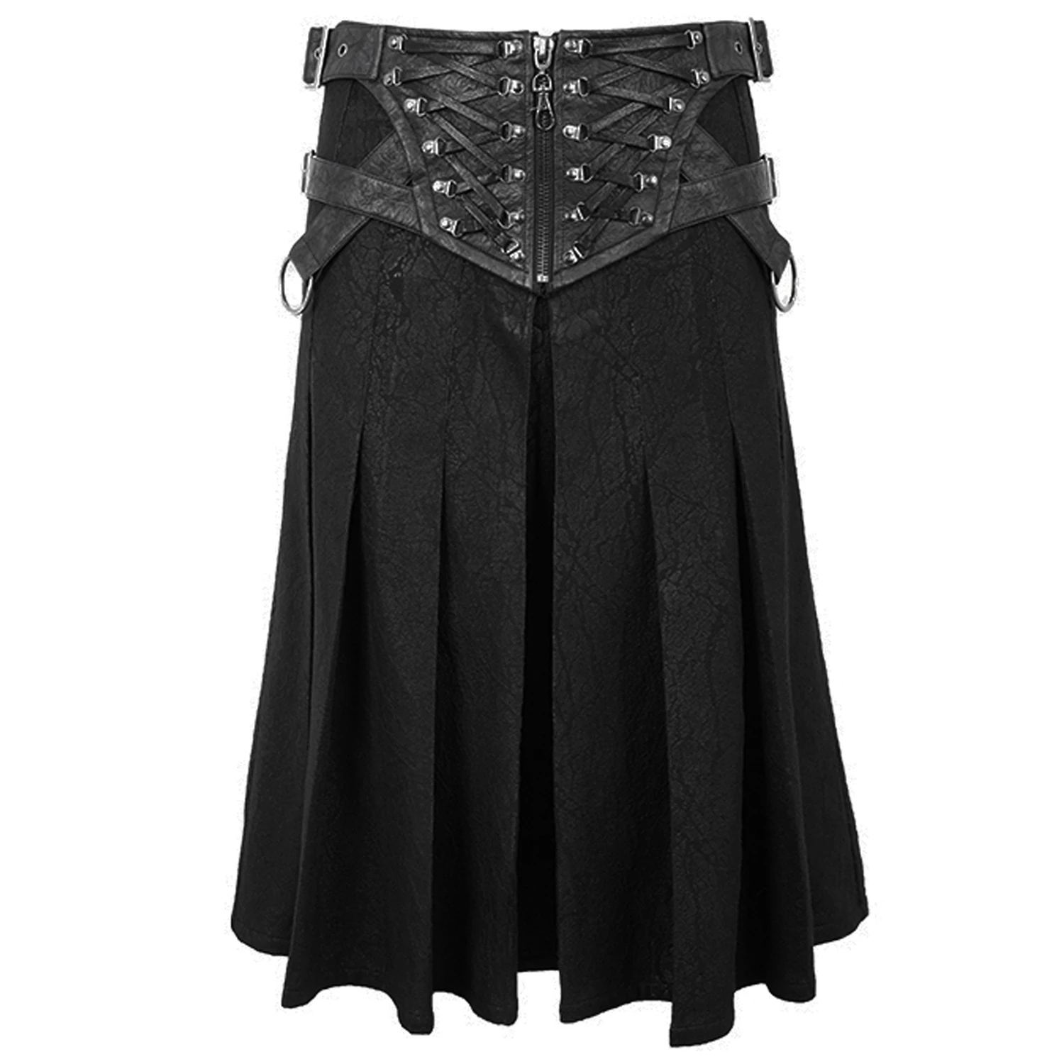DEVIL FASHION Jupe Kilt 'Altaïr' Noire 11 DEVIL FASHION Jupe Kilt 'Altaïr' Noire – Image 9